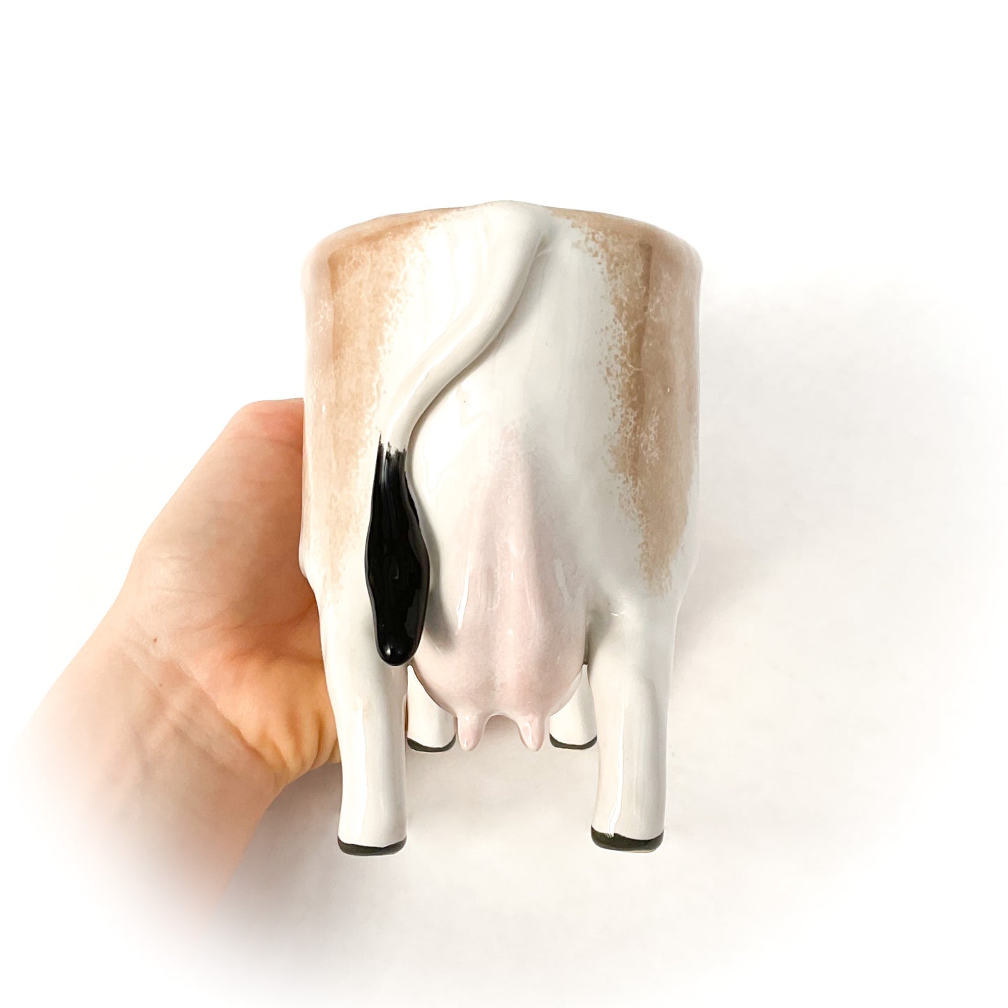 Brown Swiss Cow Pot