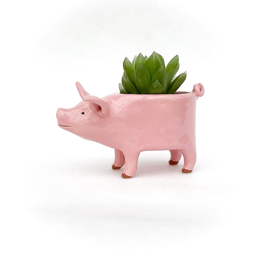 Pink Yorkshire Pig Pot