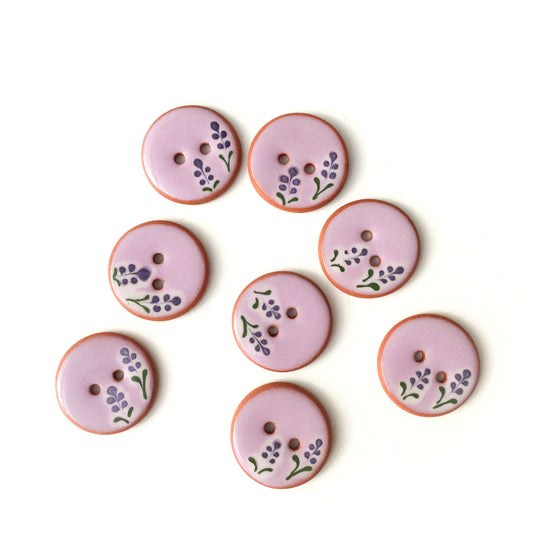 Purple Delphinium Buttons - 7/8"