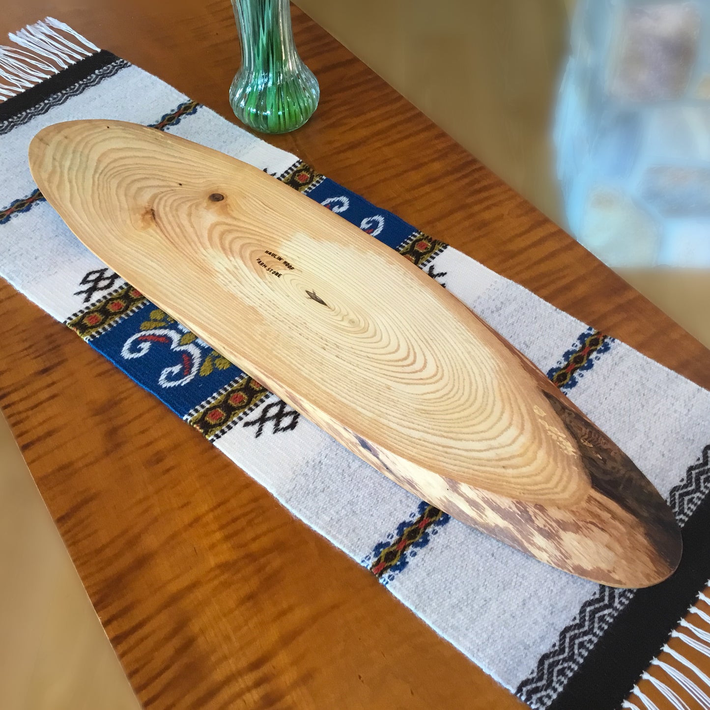 Natural Edge Ash Serving Tray - 26-3/4" long