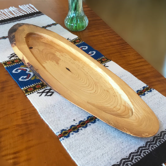 Natural Edge Ash Serving Tray - 26-3/4" long