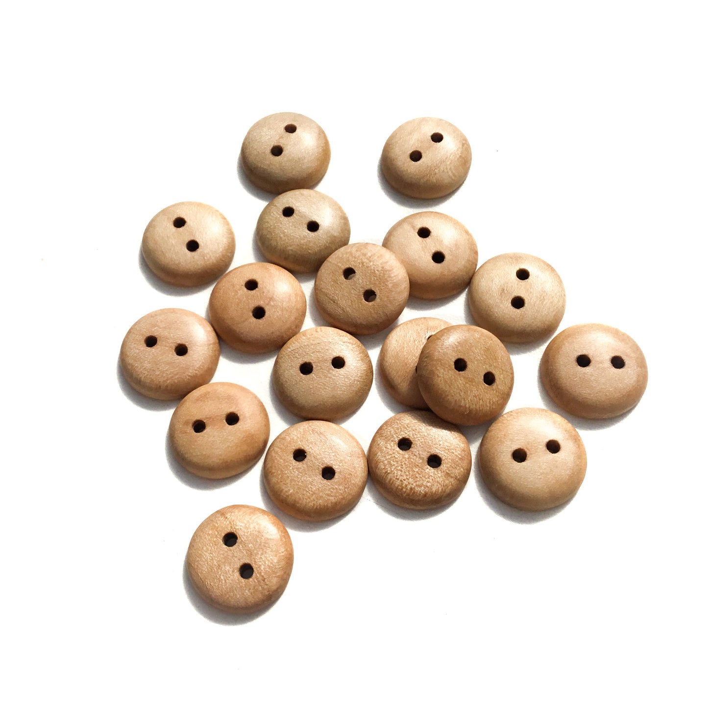 Polished Maple Wood Buttons - 5/8”