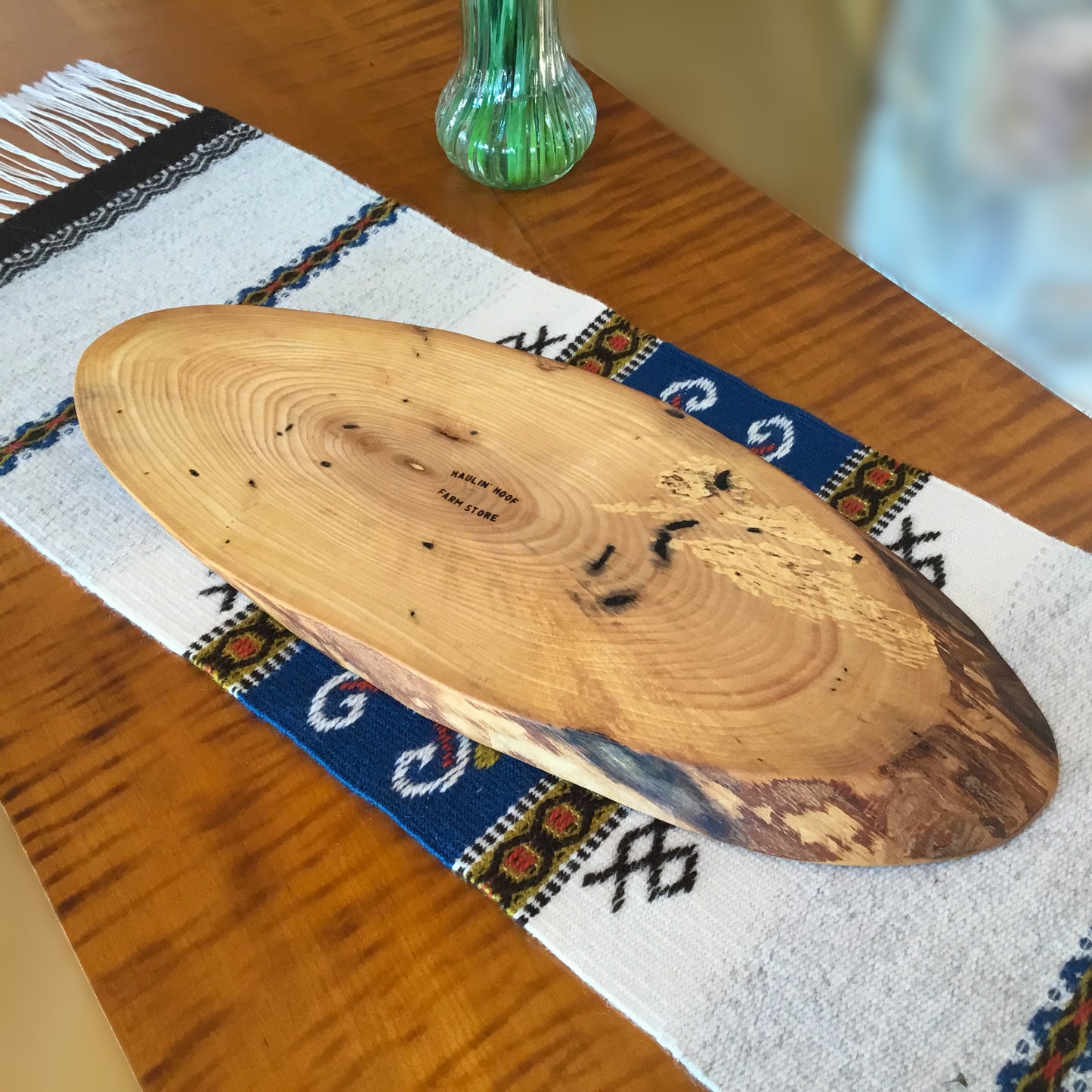 Natural Edge Ash Serving Tray - 17-3/4" long