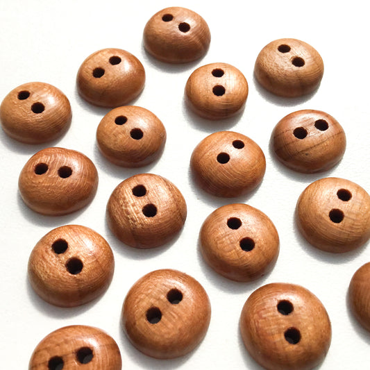 Polished Cherry Wood Buttons - 1/2"