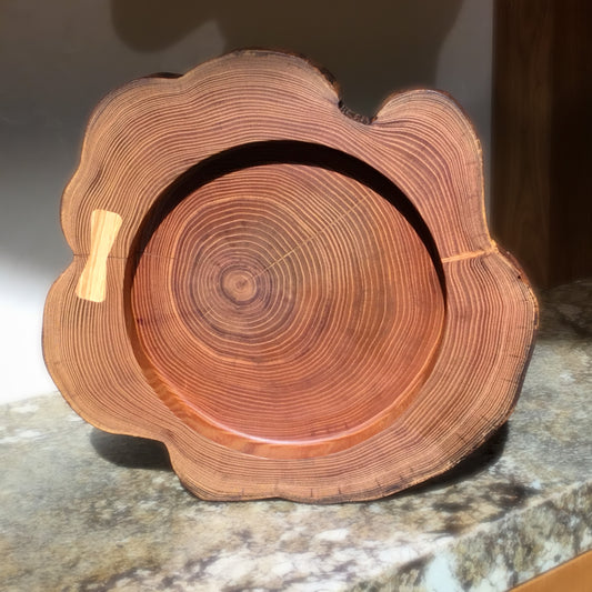 Natural Edge Black Locust Bowl - 15"-16.5" diameter