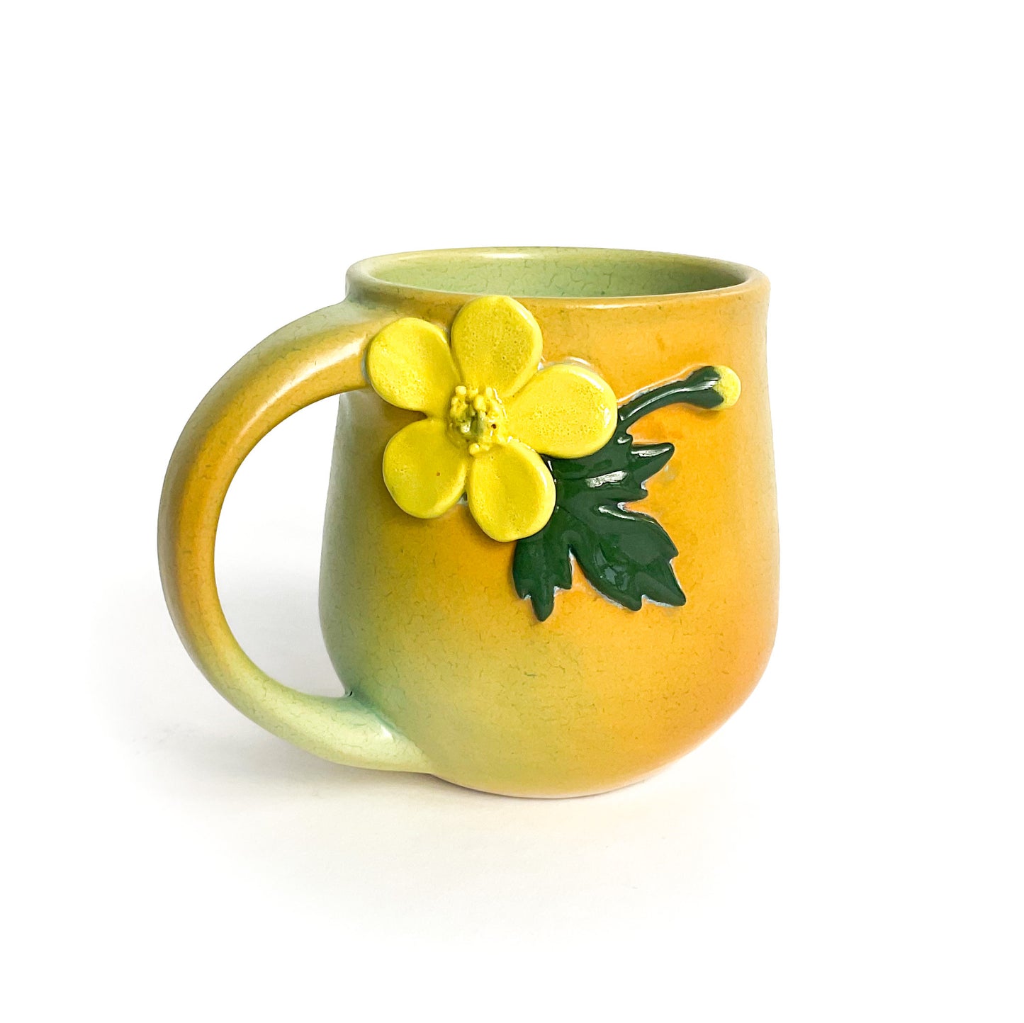 Buttercup Hand Sculpted Porcelain Mug 10 oz