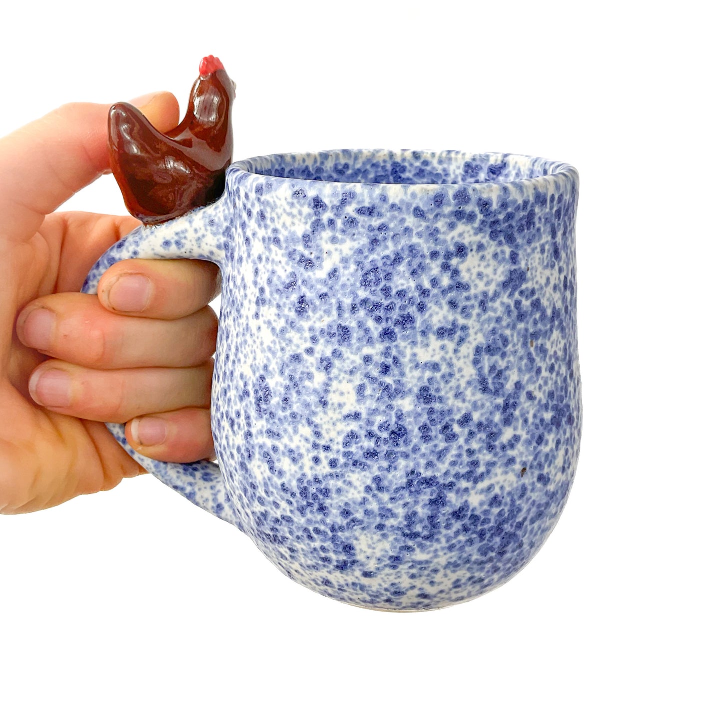 Stoneware Hen Mug - 14 ounce Ceramic Mug