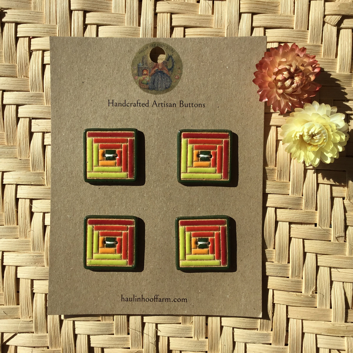 Log Cabin Quilt Button Packs