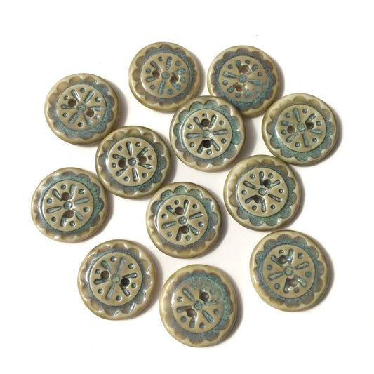Wholesale 11/16" Scalloped Flowers Porcelain Bundle - Six 2-Packs