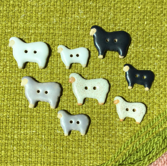 “Wooly Sheep” Stoneware Button