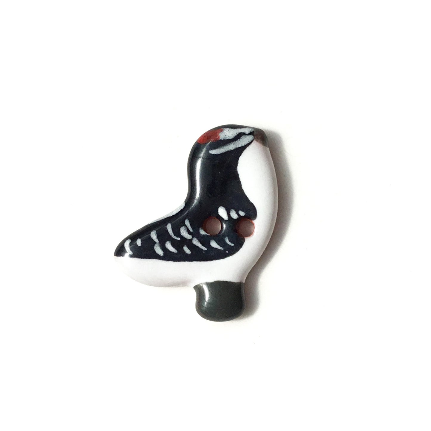 Ceramic Bird Buttons  3/4" x 7/8"