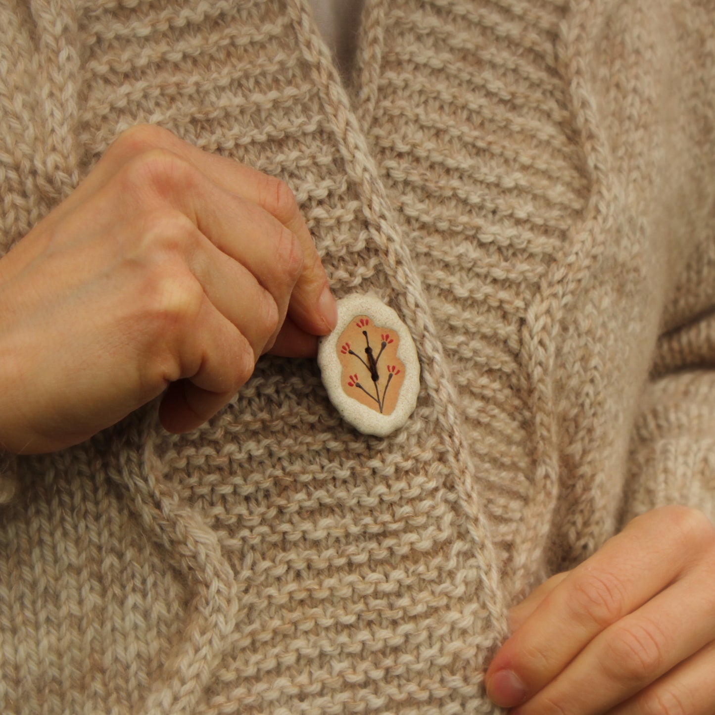 Stone Flowers - Stoneware Statement Buttons