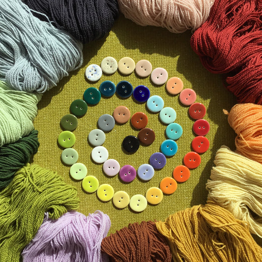 Assorted Colors GLOSSY Porcelain Buttons  1"