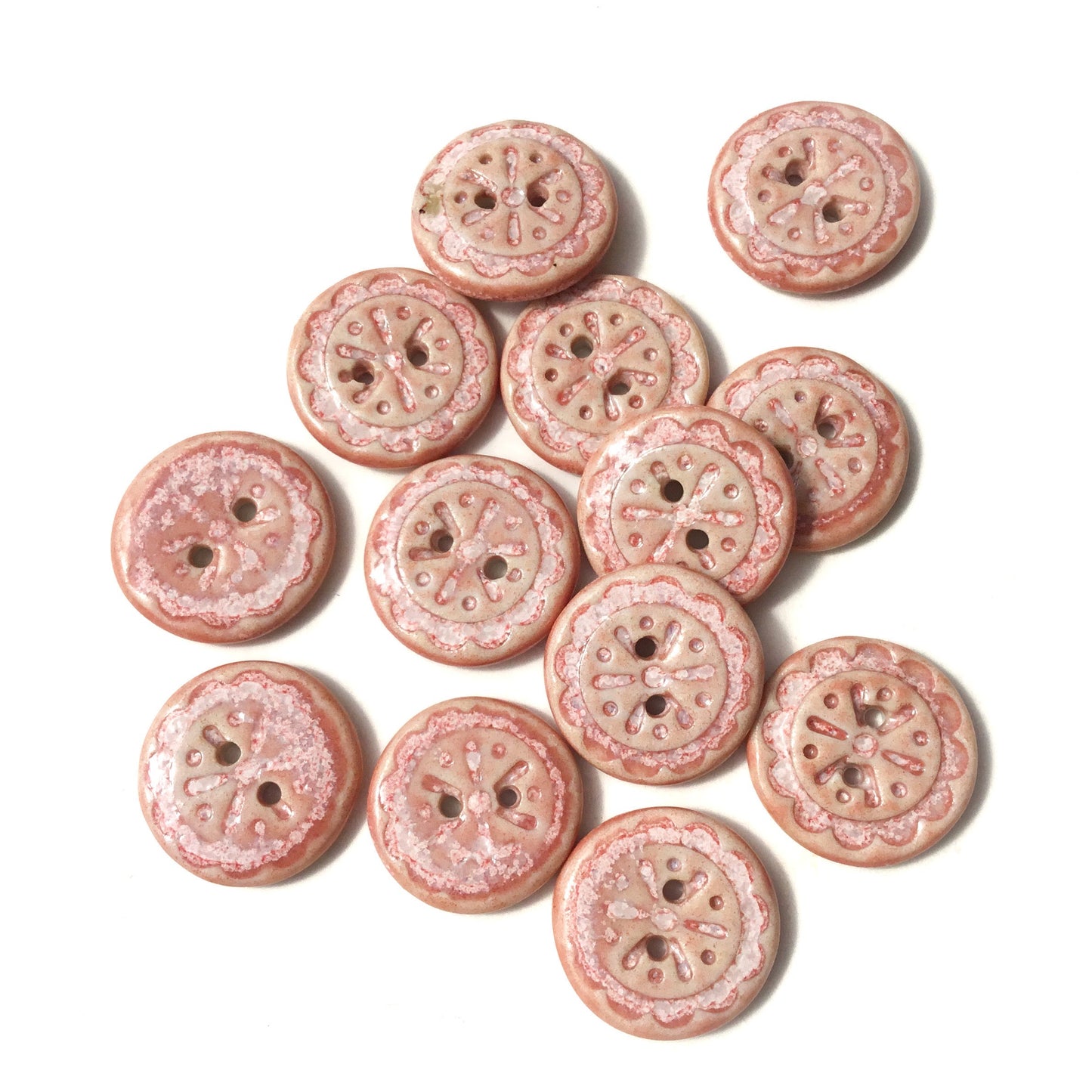 Wholesale 11/16" Scalloped Flowers Porcelain Bundle - Six 2-Packs