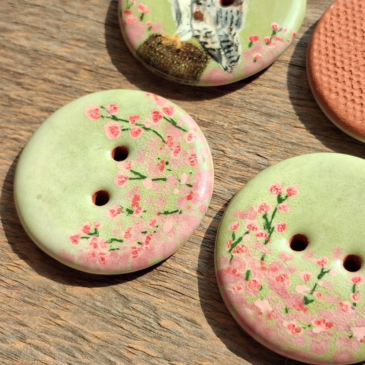 ‘Barn Owl Wildflower Field’ 1-1/16” one-of-a-kind 4-pack
