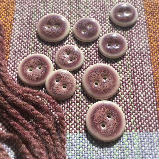 Magenta Sky Porcelain Button - two sizes