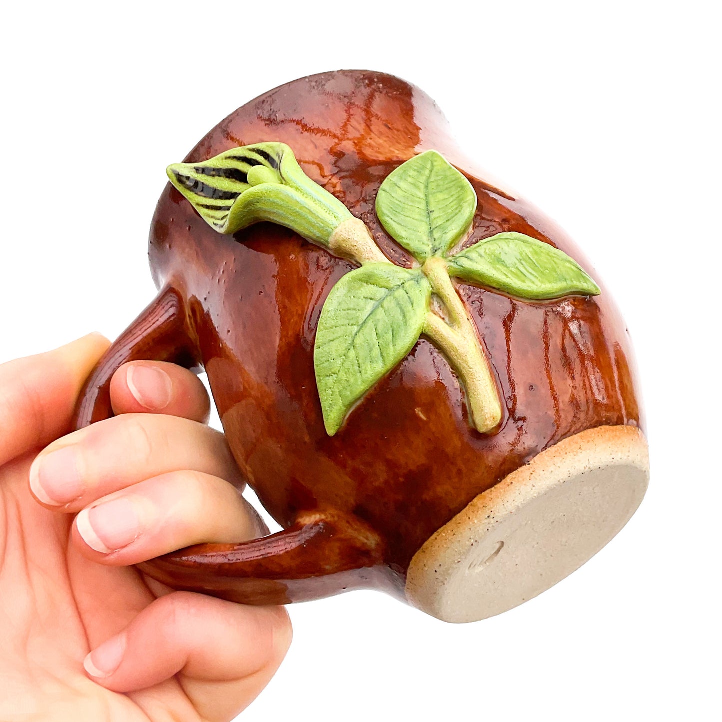 Jack in the Pulpit Hand Sculpted Stoneware Mug 12 oz