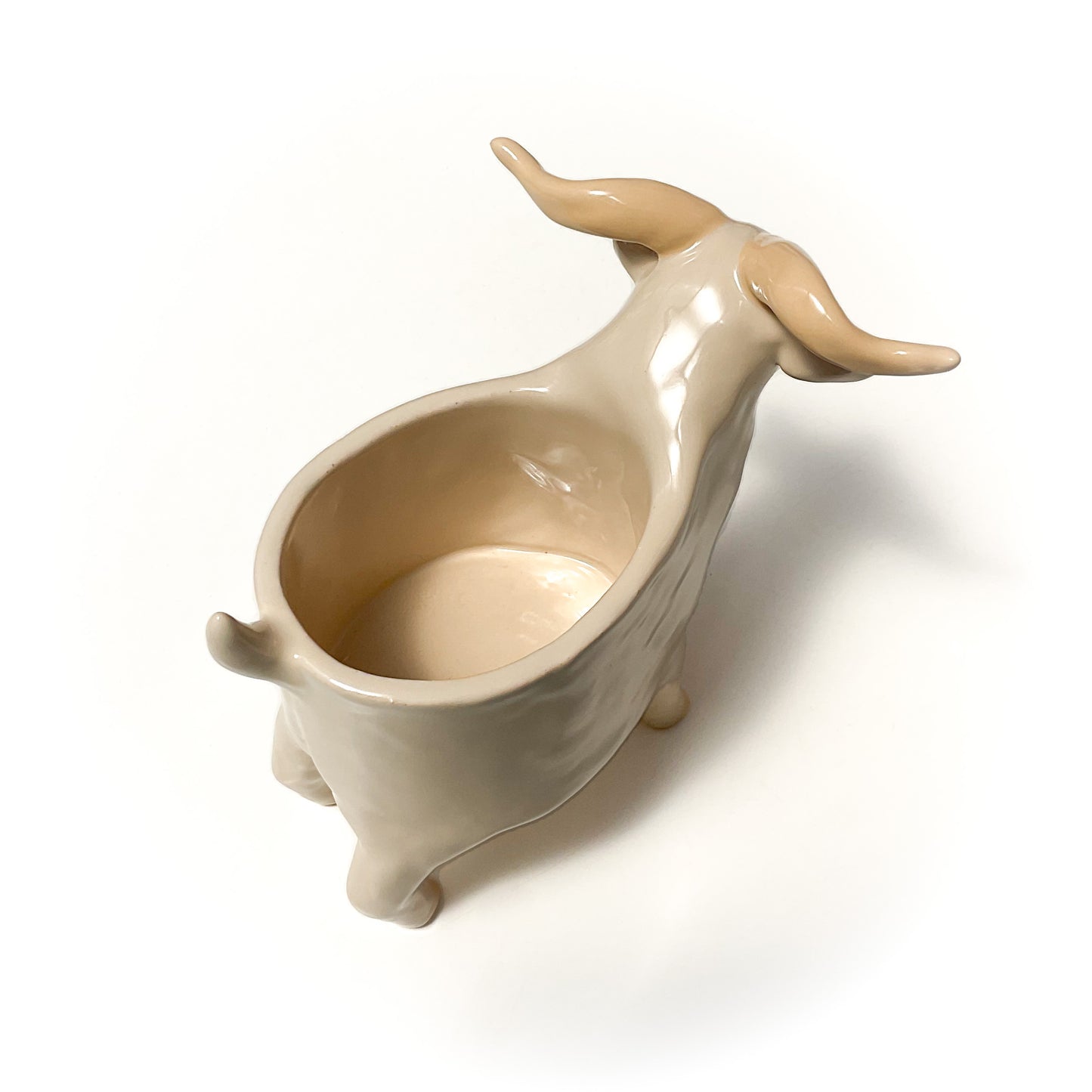 Angora Goat Pot - Ceramic Goat Planter