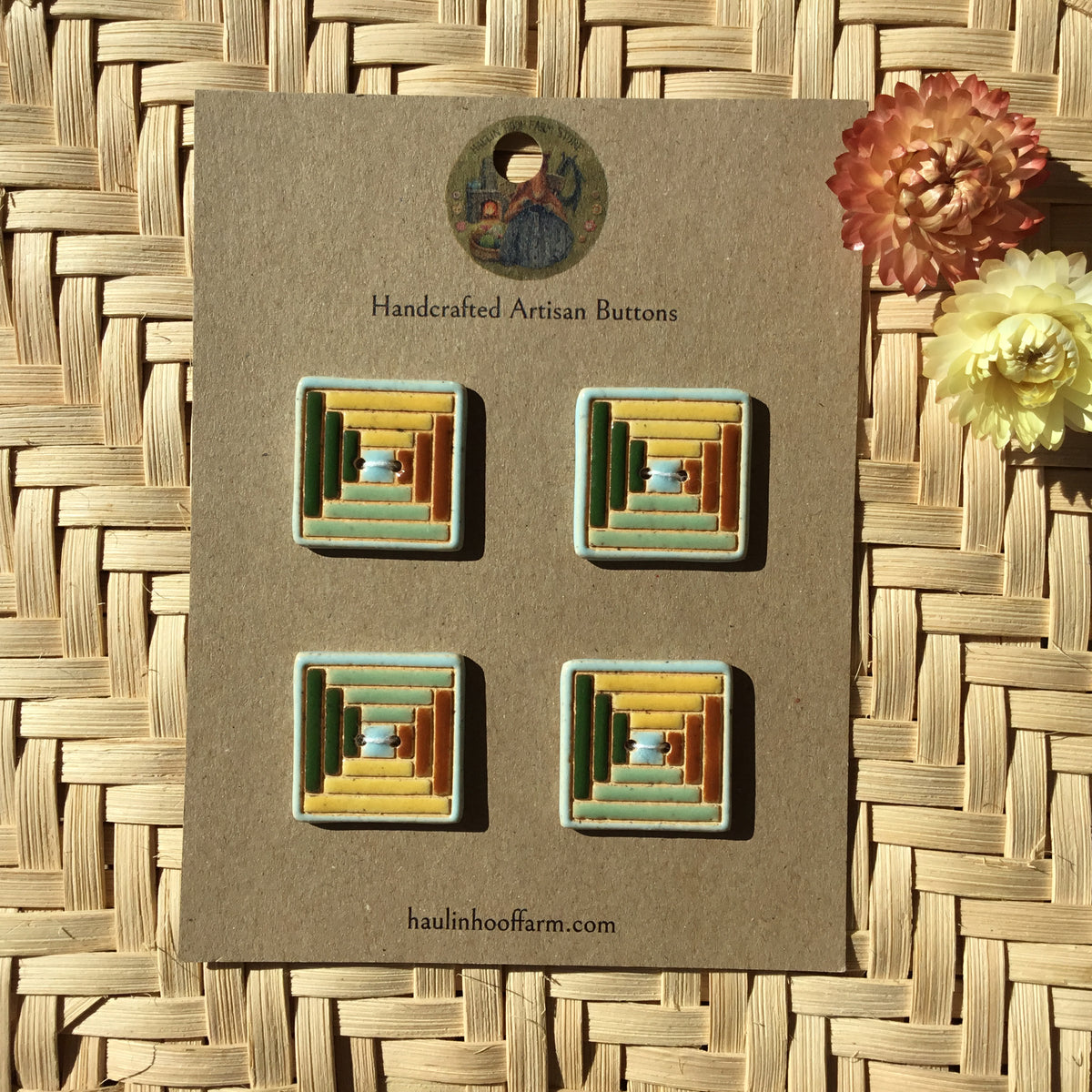 Log Cabin Quilt Button Packs