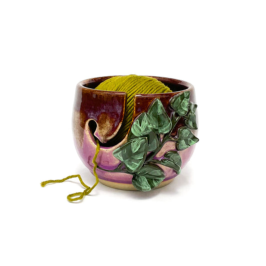 Purple Pothos Yarn Bowl