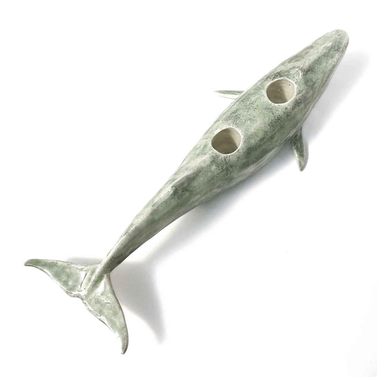 Blue Whale Ceramic Candlestick Holder