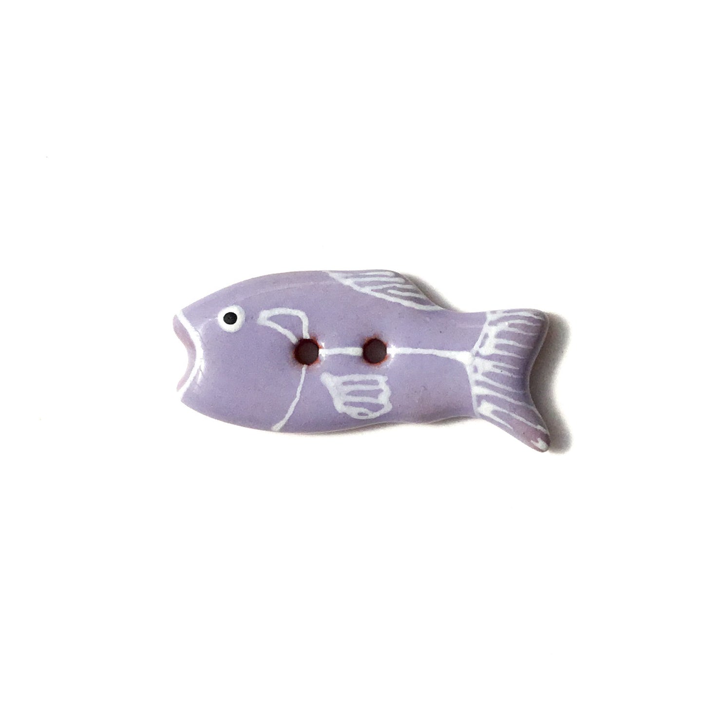 Colorful Fish Ceramic Buttons  1/2" x 1-1/4"