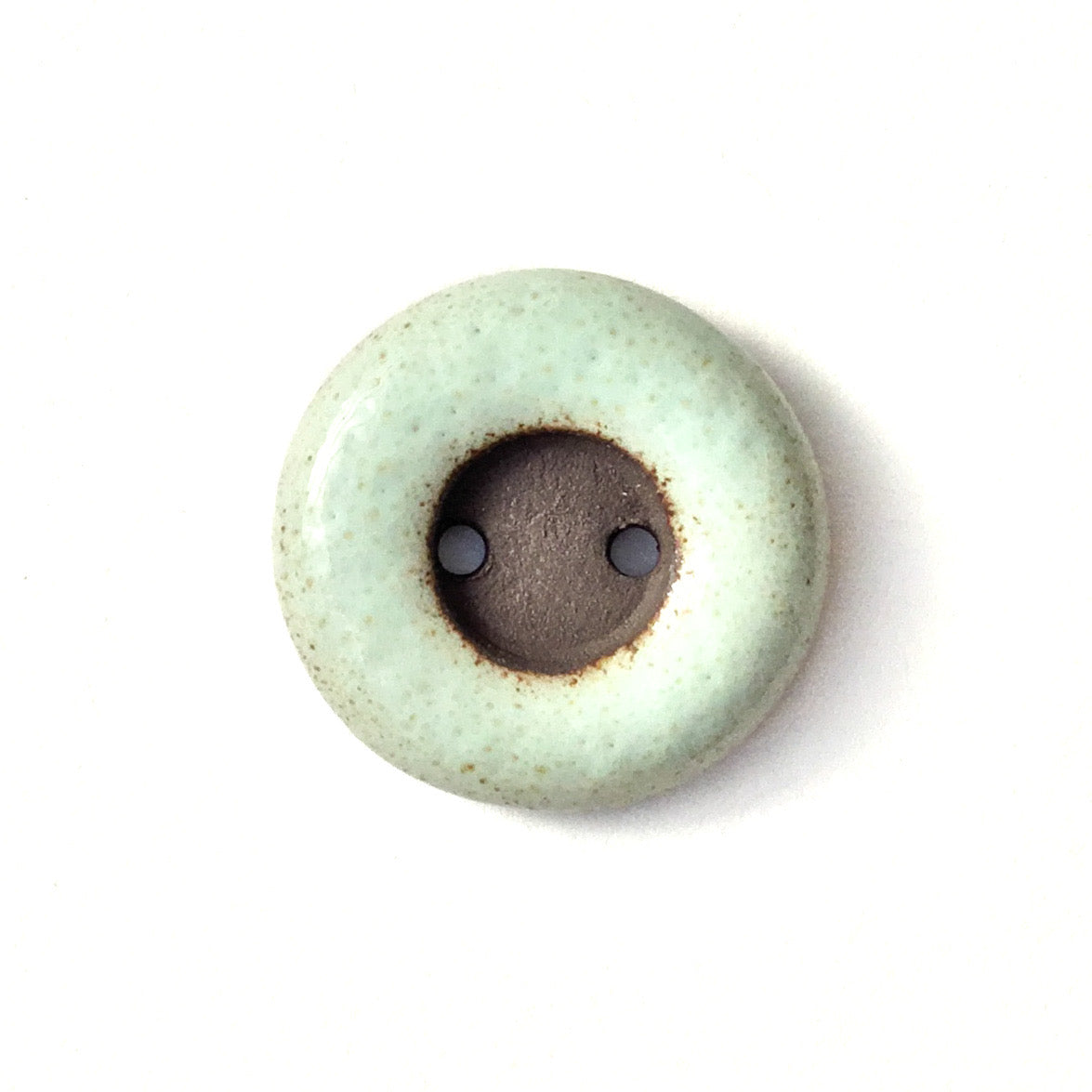 COLOR LOOP Black Clay Button  3/4"