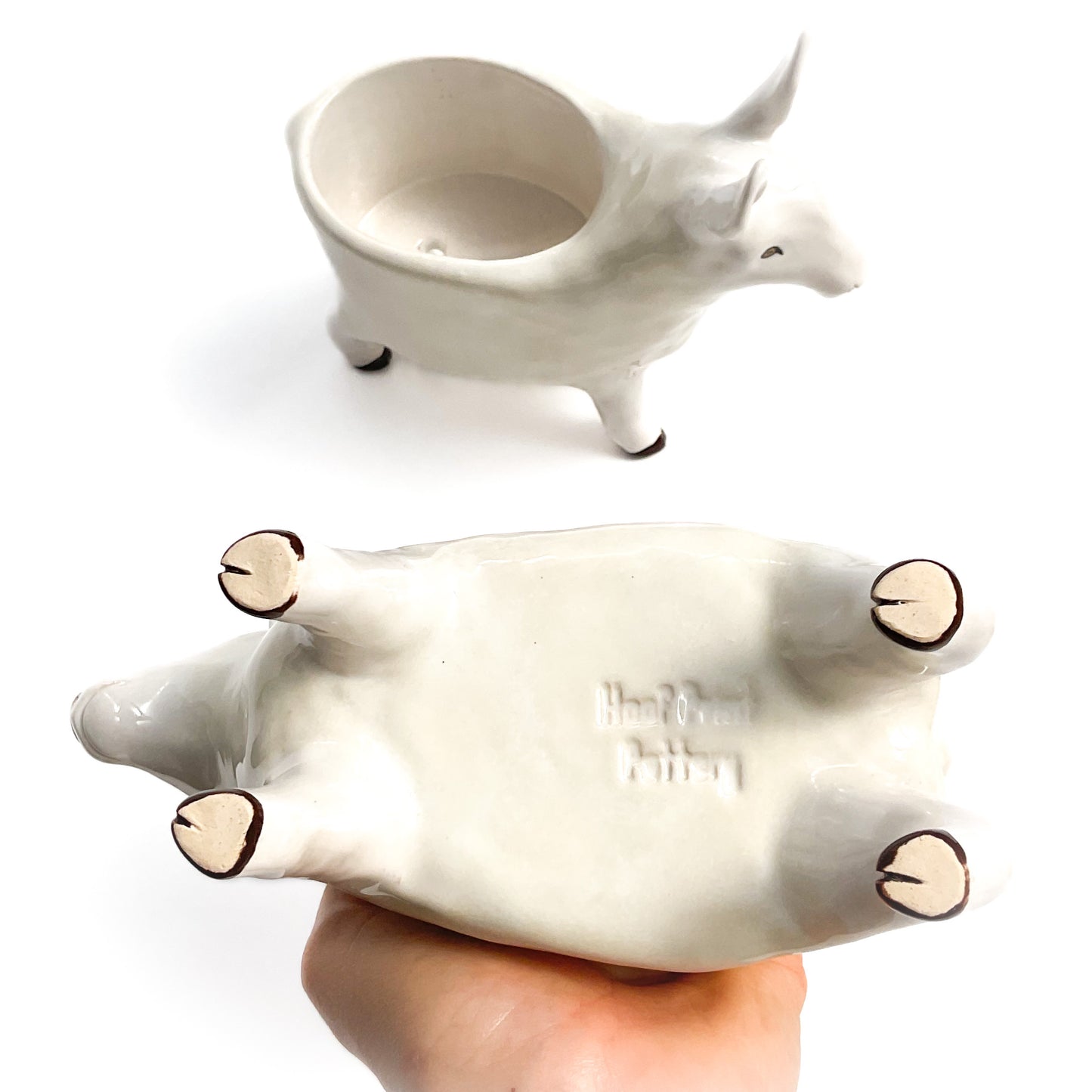 Border Leicester Sheep Pot - Ceramic Sheep Planter