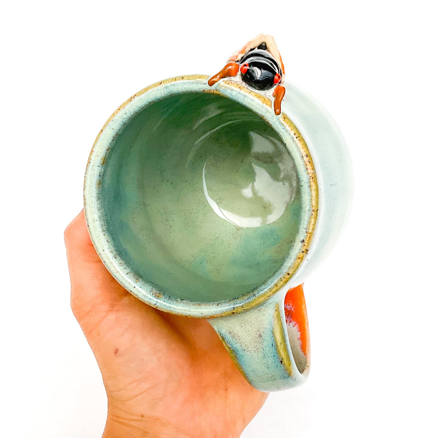 Cicada Mug - Orange & Turquoise 16 oz