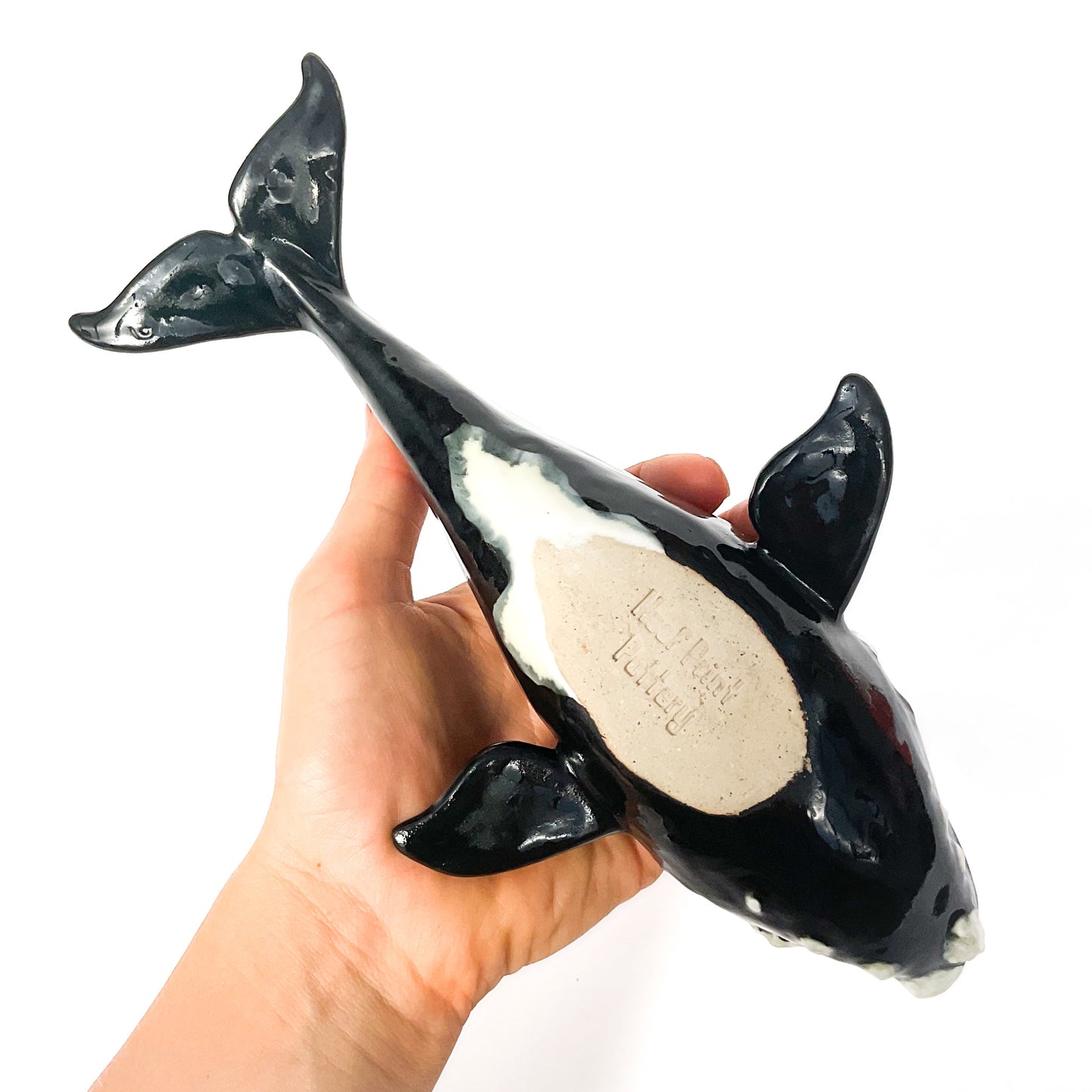 North Atlantic Right Whale Ceramic Candlestick Holder