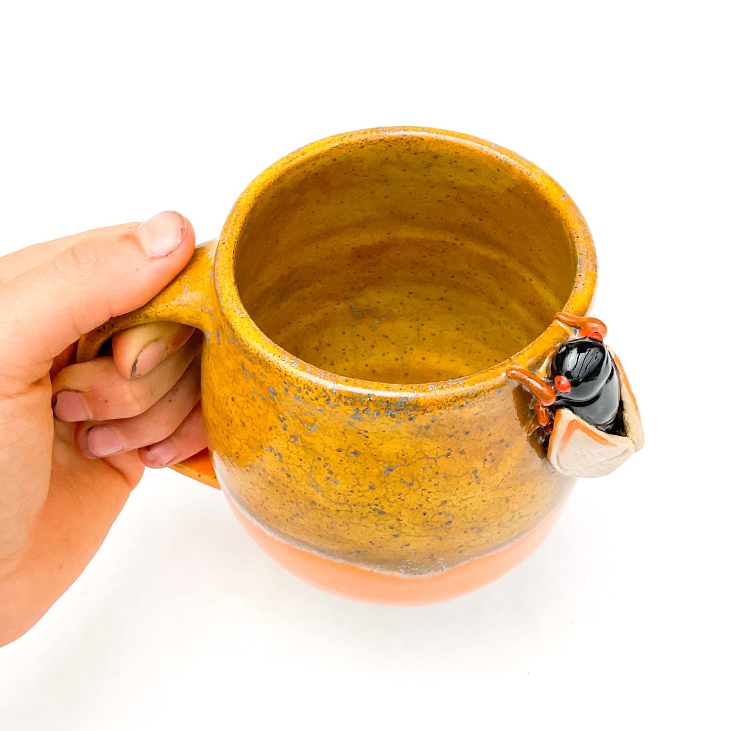 Cicada Mug - Orange & Copper 16 oz