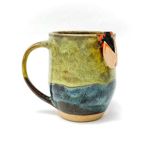 Cicada Mug - Moss Green & Indigo 16 oz