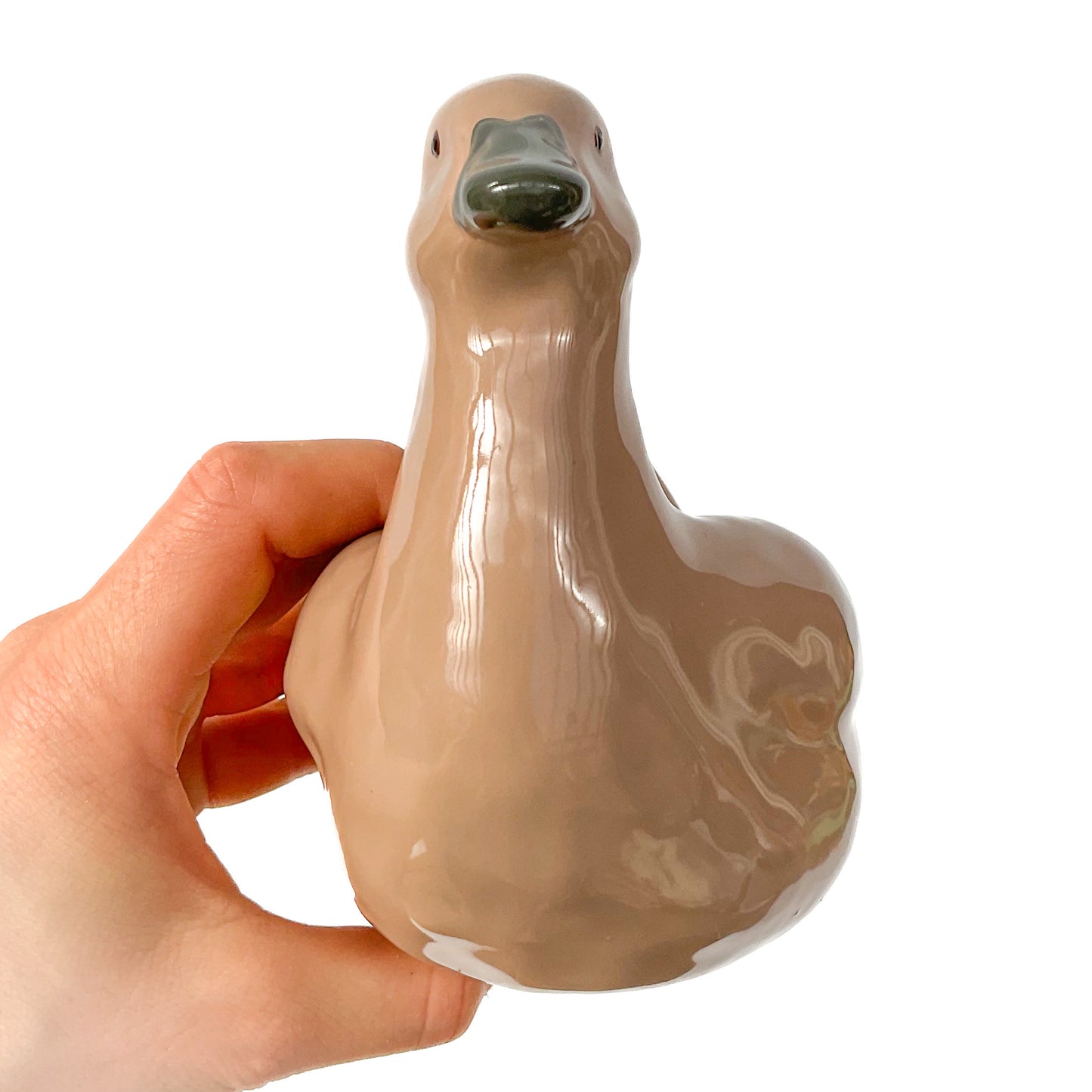 Khaki Duck Pot - Ceramic Duck Planter