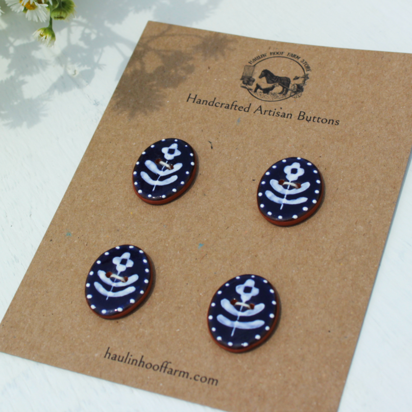 Wallflower Stencil Buttons