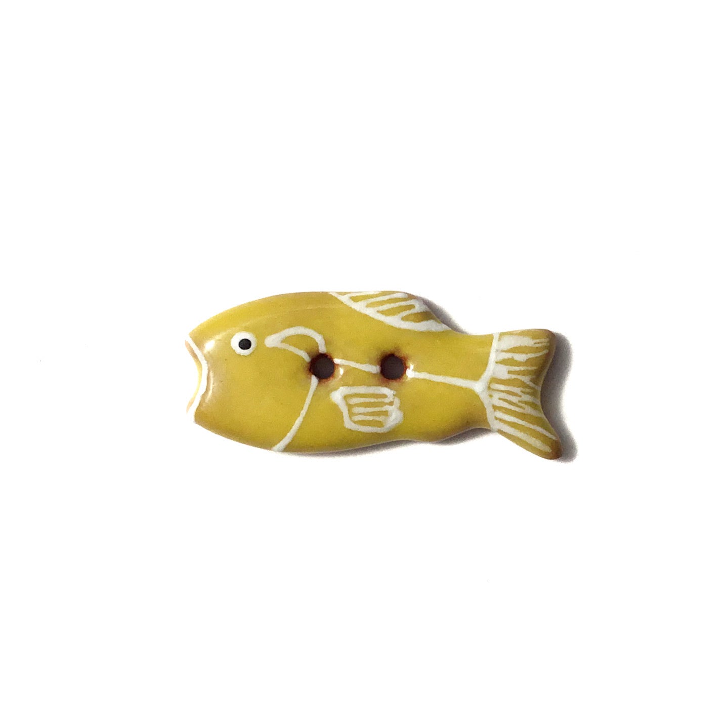 Colorful Fish Ceramic Buttons  1/2" x 1-1/4"