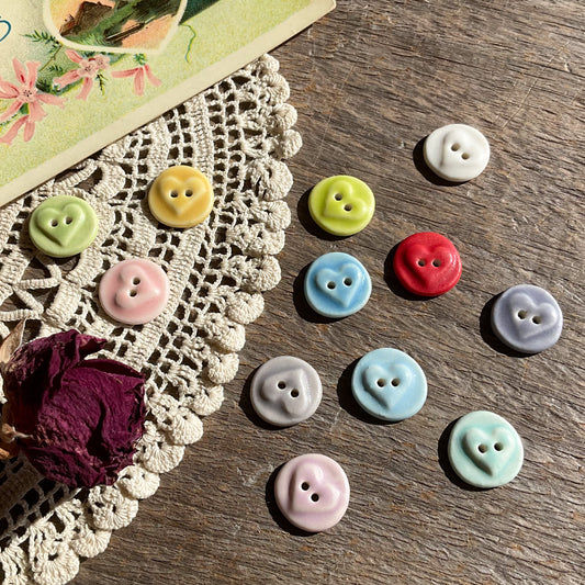 ‘Love Seal’ Matte Porcelain Button 5/8”