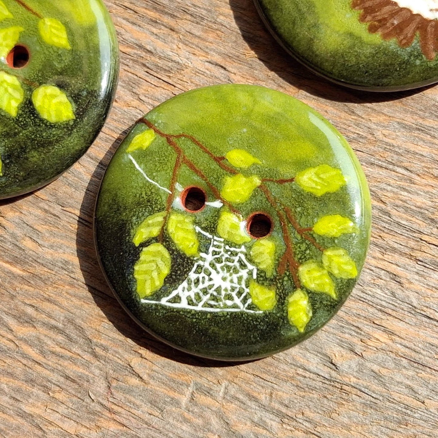 ‘Under the Canopy Woodpecker’ 1-1/16” one-of-a-kind 4-pack