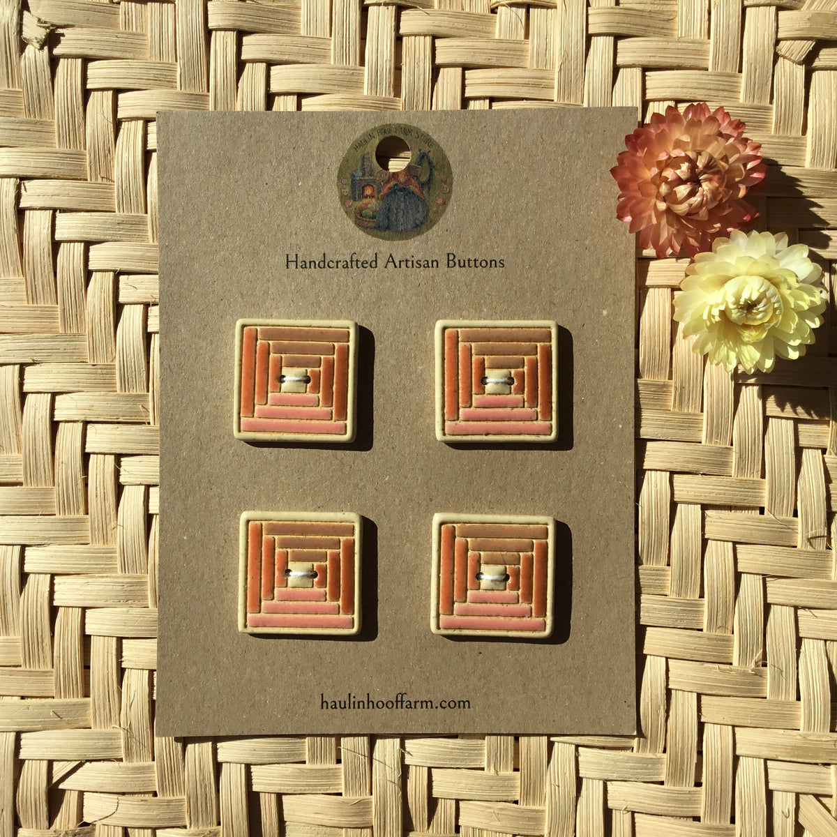 Log Cabin Quilt Button Packs