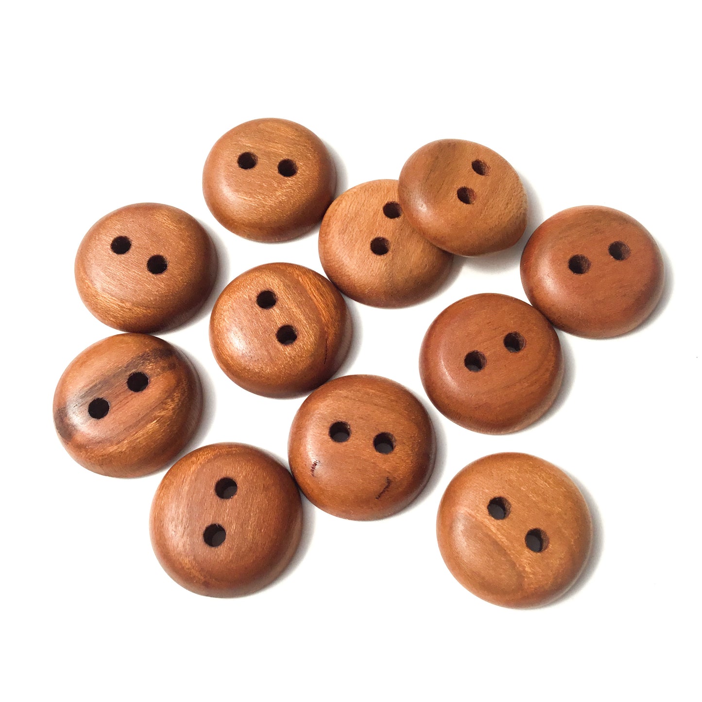 Polished Cherry Wood Buttons - 7/8”