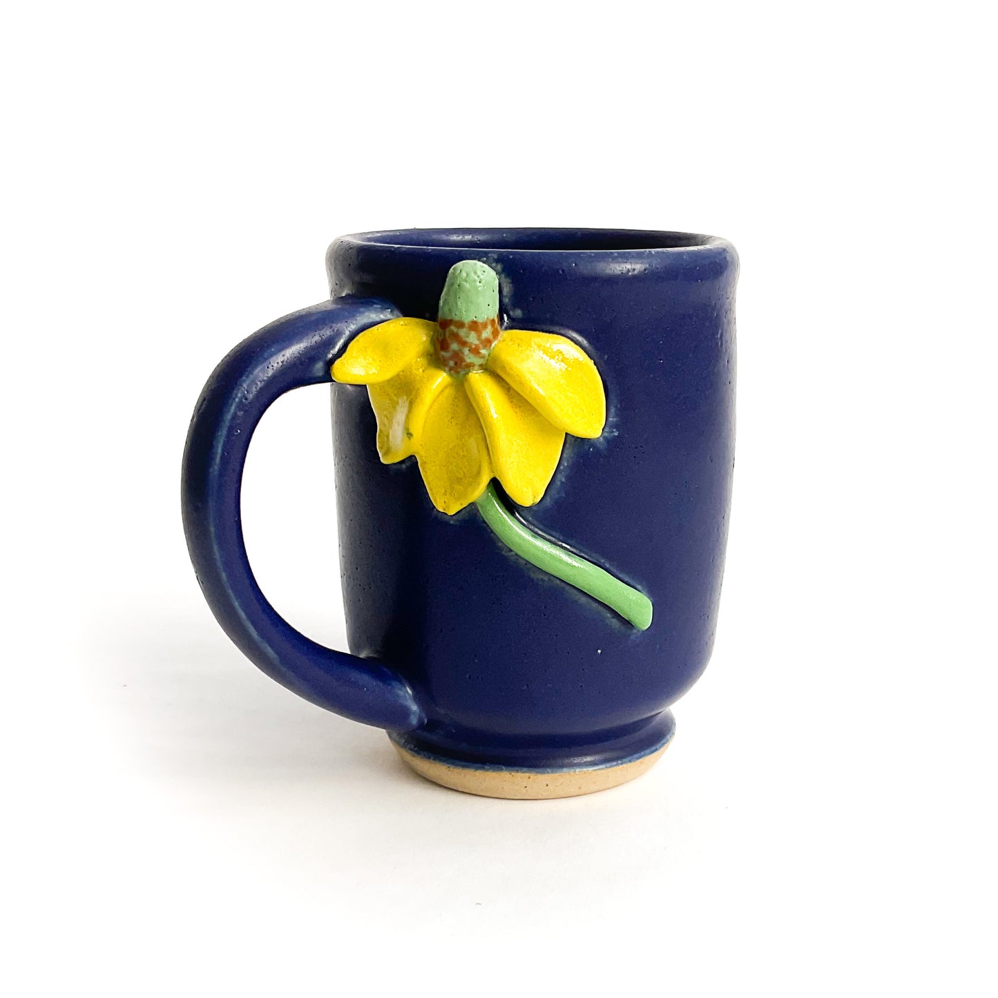 Prairie Coneflower Hand Sculpted Stoneware Mug 11 oz