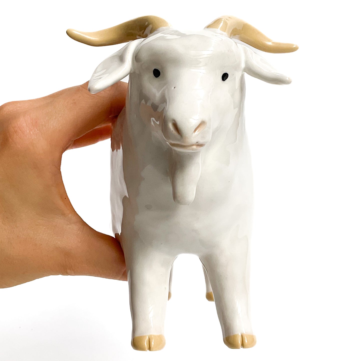 Angora Goat Pot - Ceramic Goat Planter