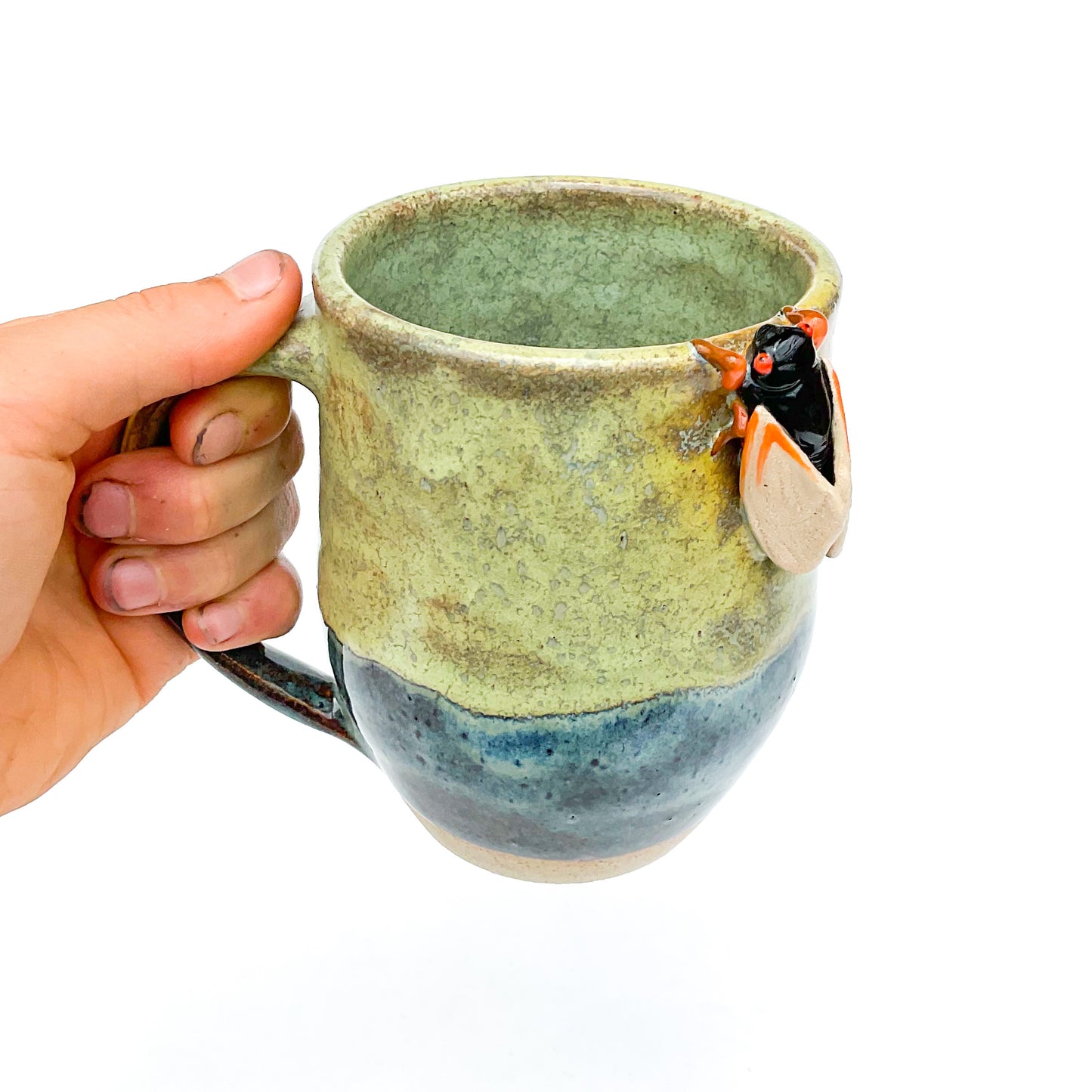 Cicada Mug - Moss Green & Indigo 16 oz