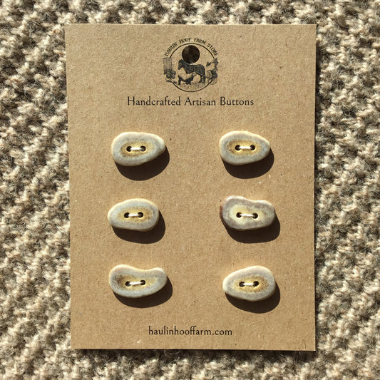 Polished Deer Antler Shed Buttons  15/16"  6-Pack