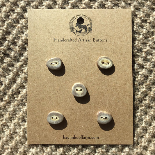 Polished Deer Antler Shed Buttons  5/8"  5-Pack