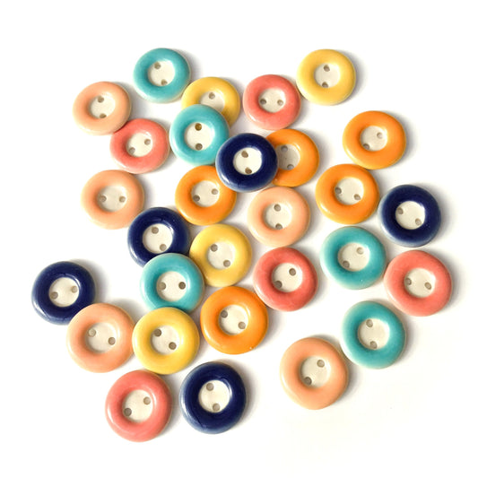 Wholesale 3/4" Color Loop on Porcelain Clay Bundle - Six 2-Packs