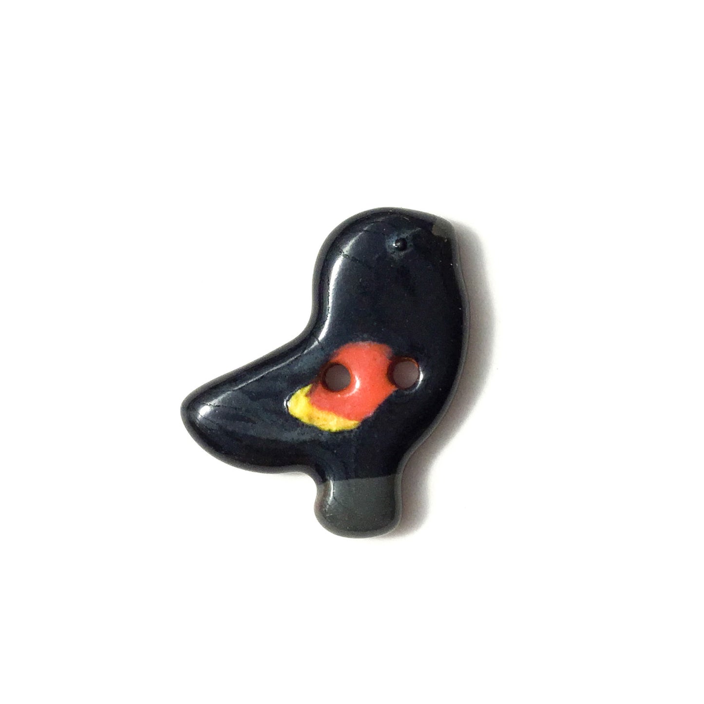 Ceramic Bird Buttons  3/4" x 7/8"