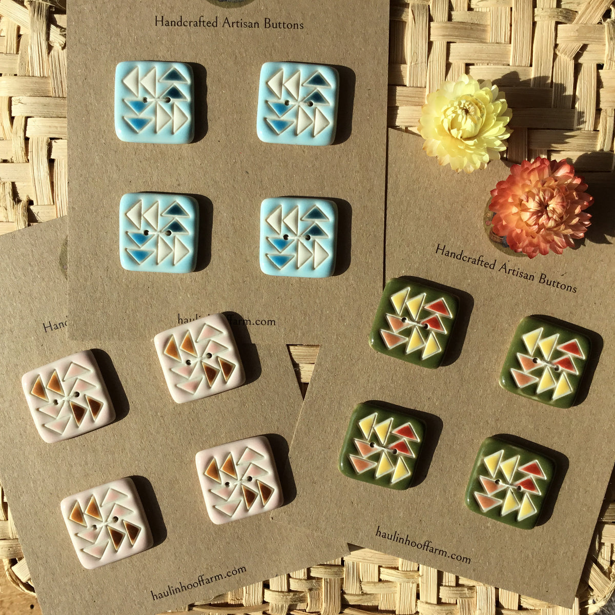 Flying Geese Quilt Button Packs