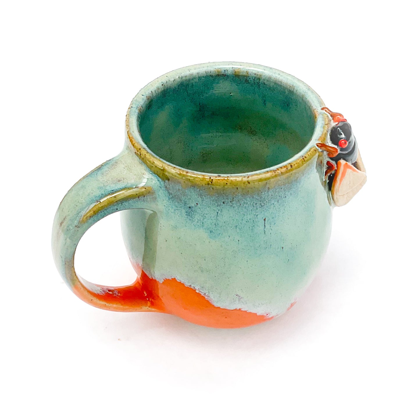 Cicada Mug - Orange & Turquoise 16 oz