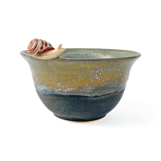 Snail Hand Sculpted Stoneware Bowl