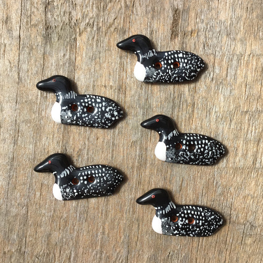 Loon Buttons 3/4" x 1-1/4"
